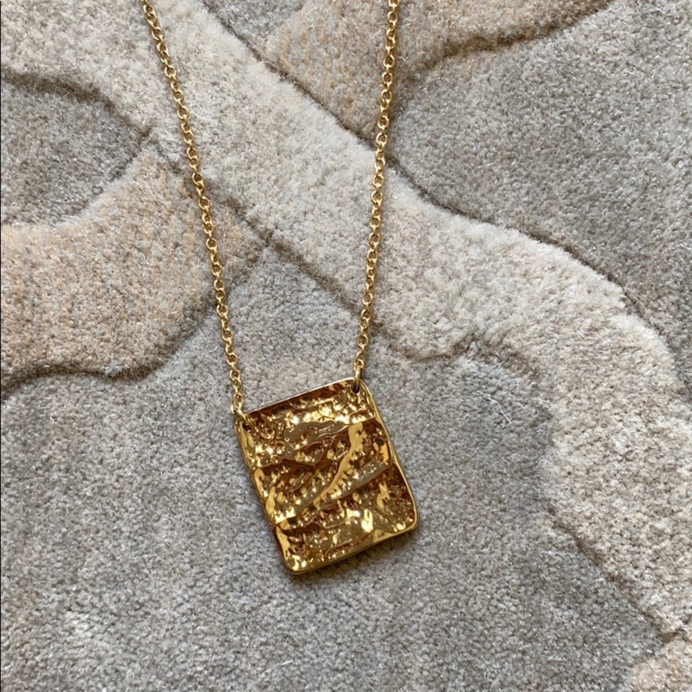J. Crew gold square necklace